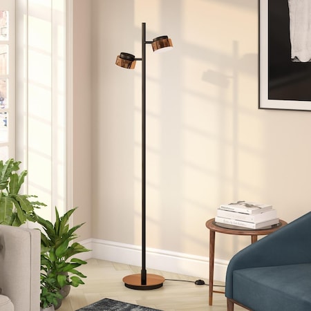 Henn & Hart Jex Blackened Bronze & Copper Floor Lamp FL0180